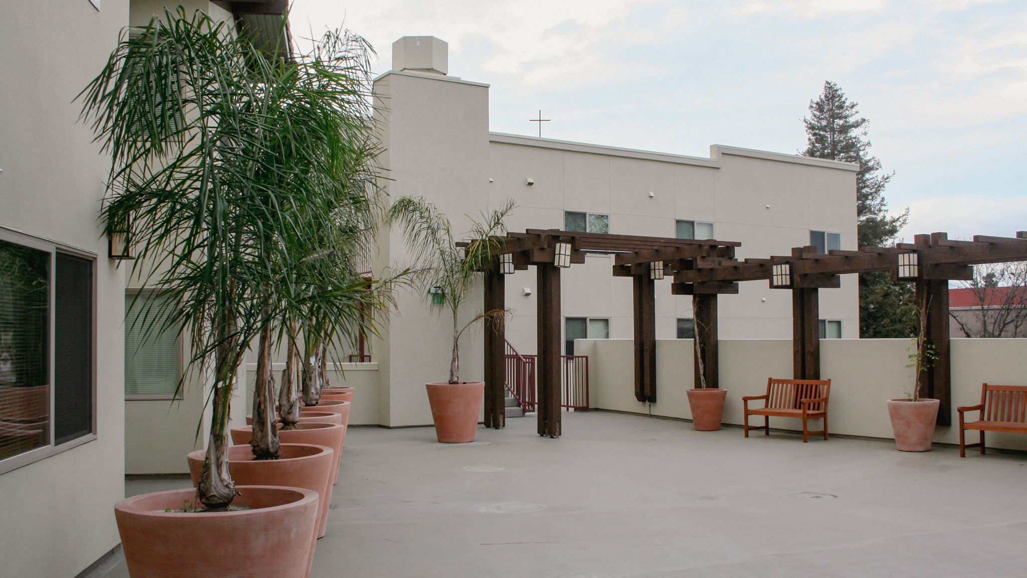 Courtyard view of Acalanes Court in Walnut Creek, CA.