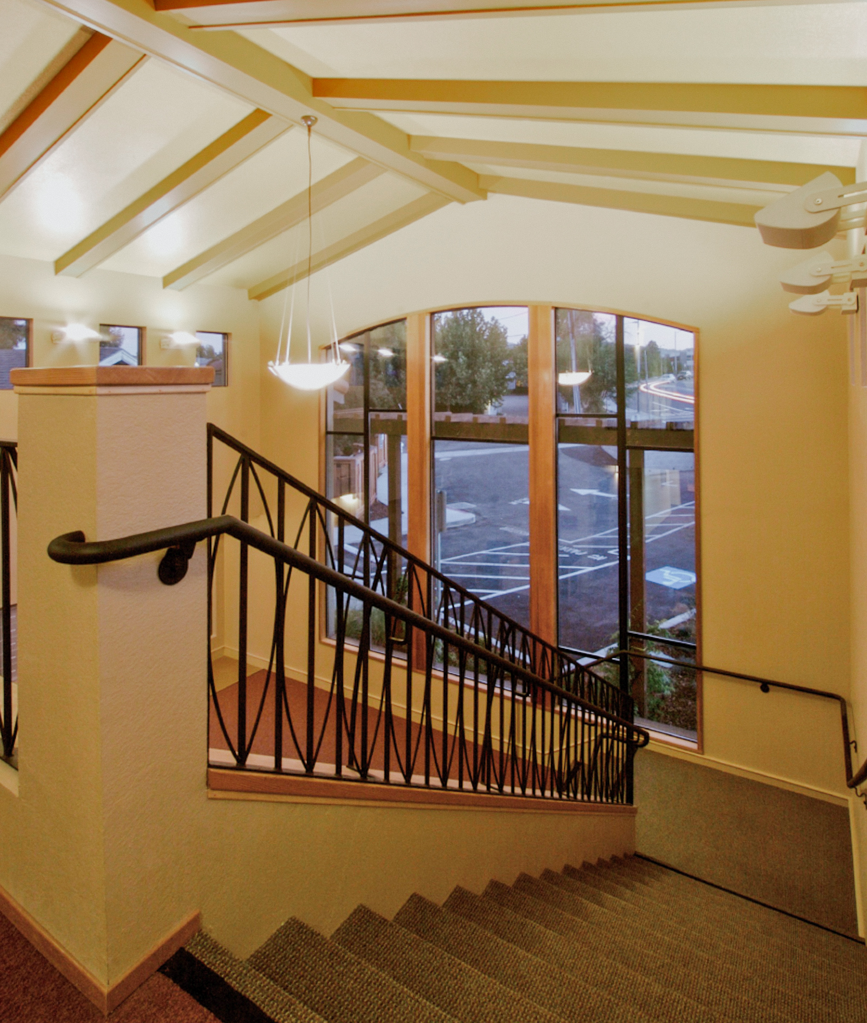 Main staircase at Acalanes Court in Walnut Creek, CA.