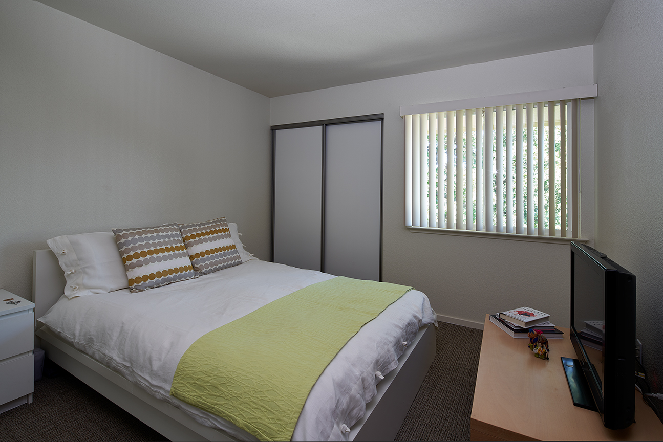 Unit bedroom at Casa Montego in Walnut Creek, CA.