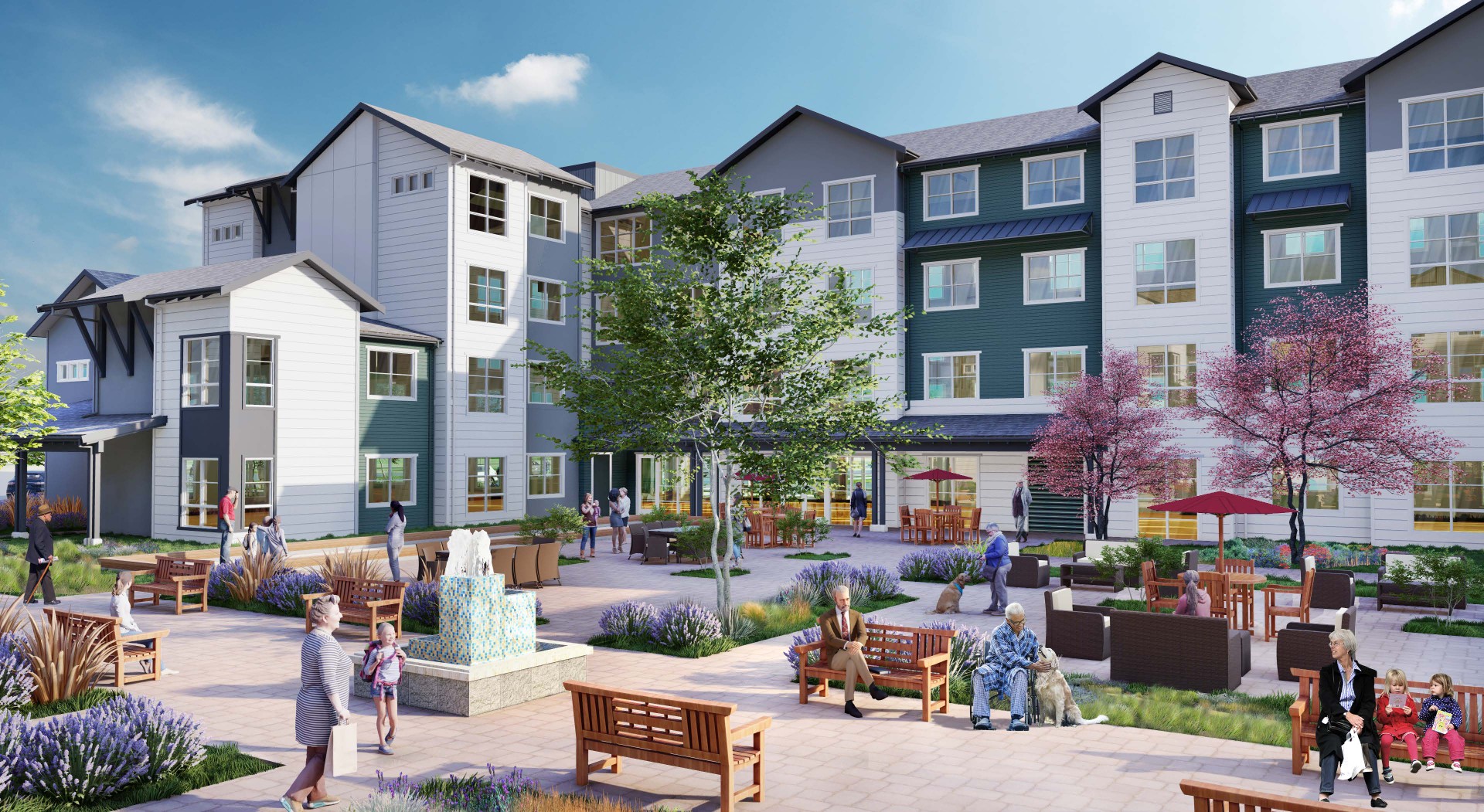 Pacific Range courtyard rendering