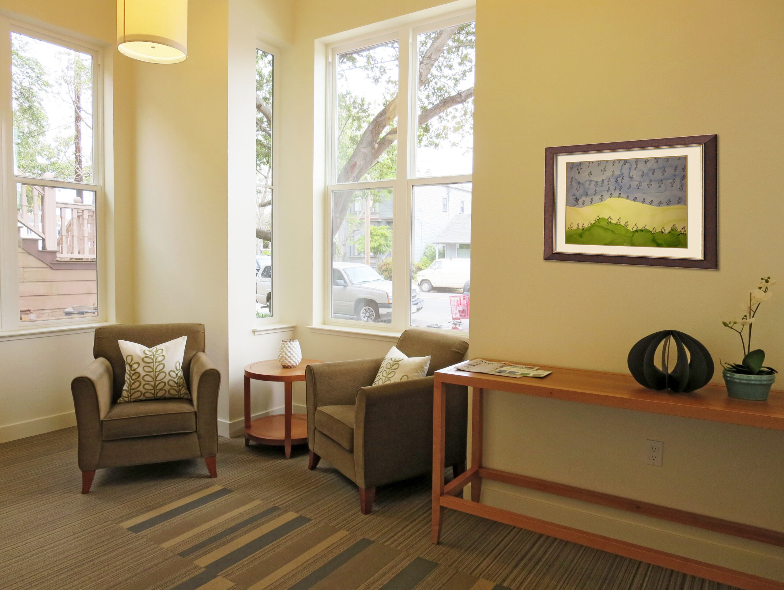 Sitting nook in a community room at Jack Capon Villa in Alameda, CA