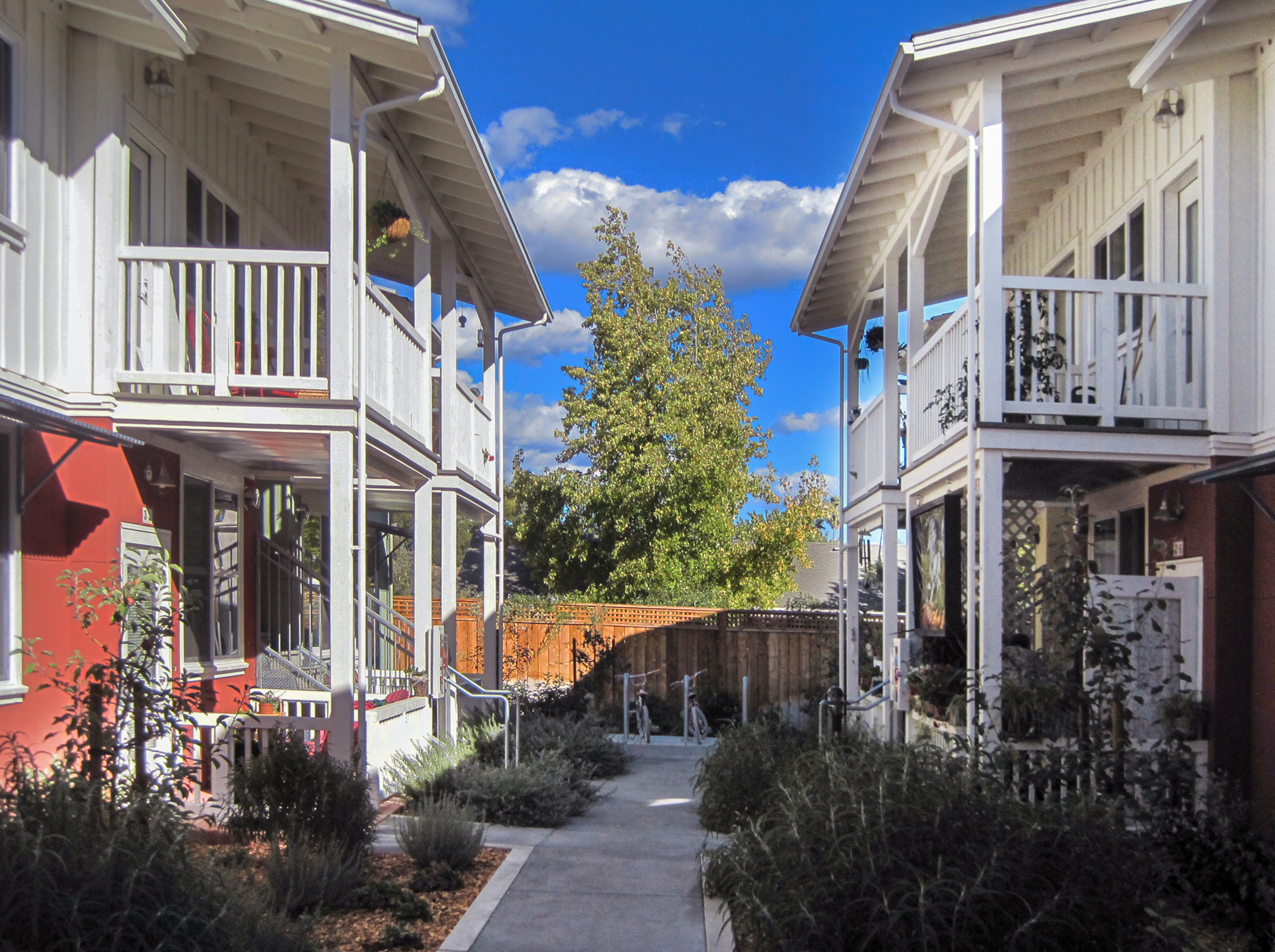 Walkway at Valley Oak Homes in Petaluma, CA