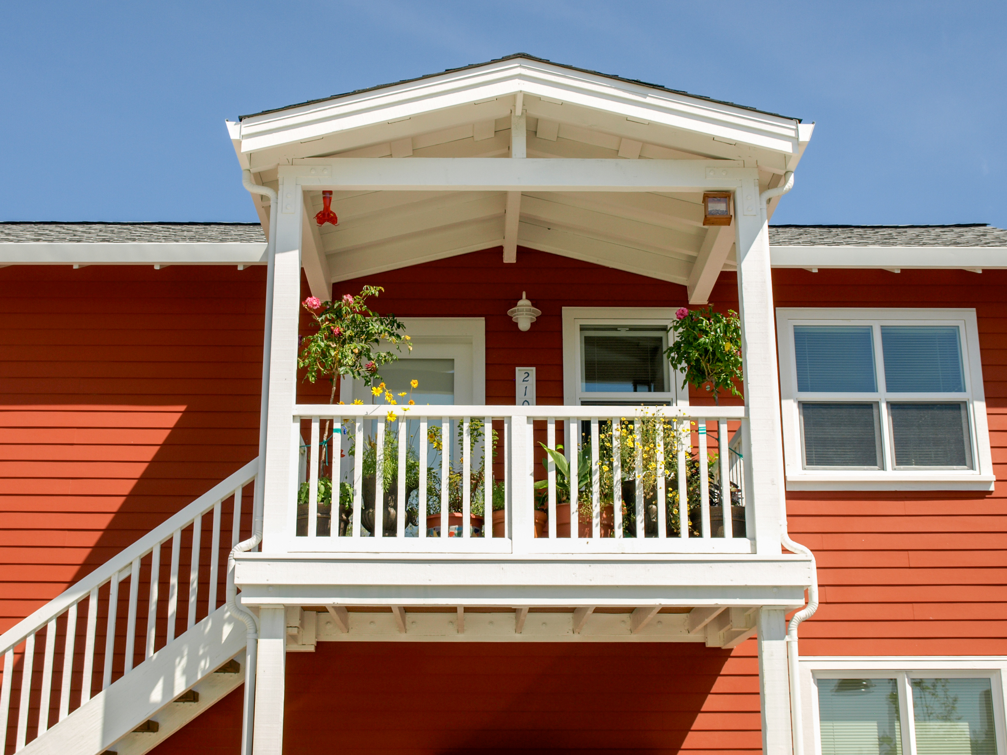 Balcony detail at Petaluma Avenue Homes in Petaluma, CA.