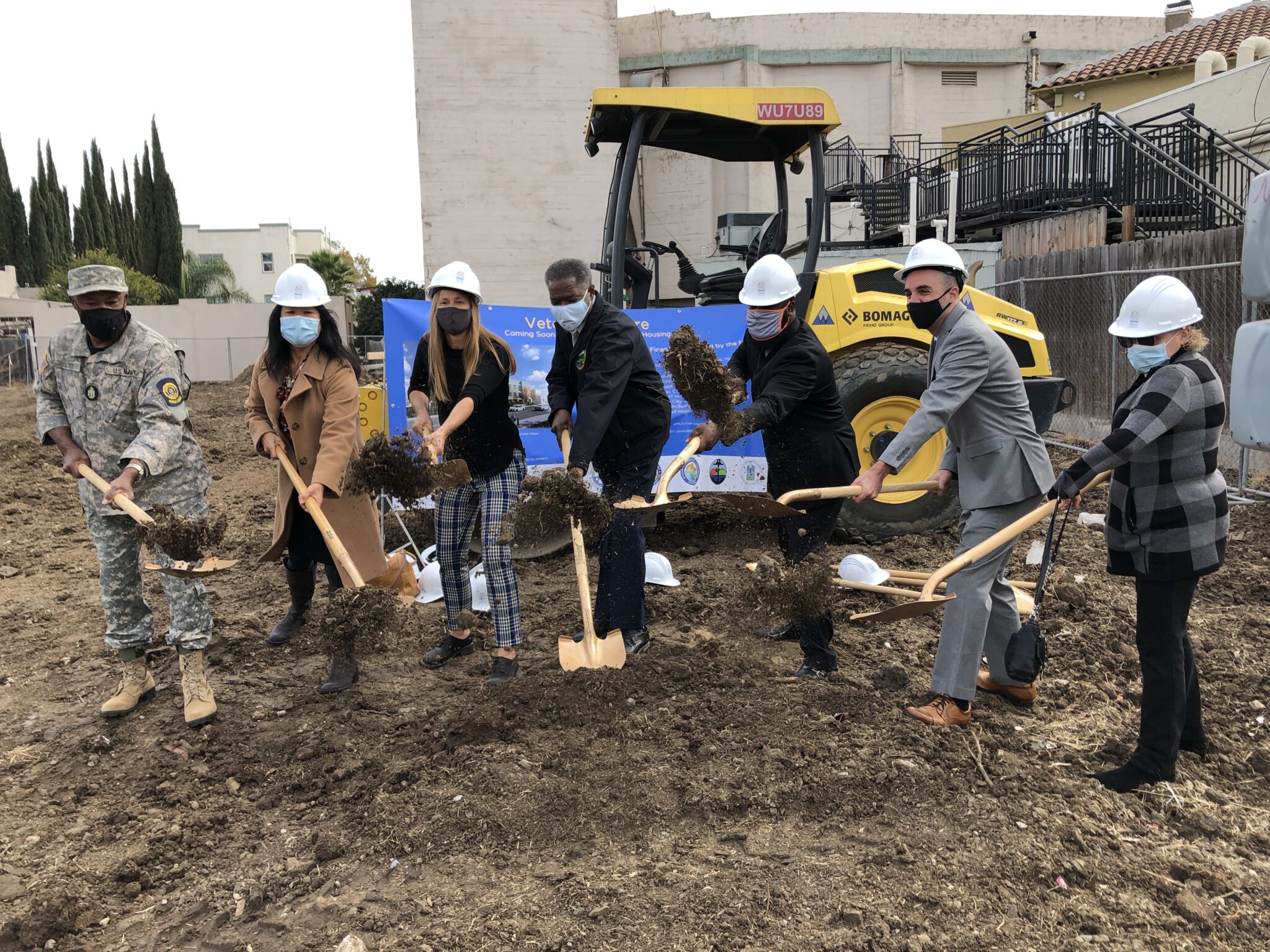 Groundbreaking ceremony at Veterans Square