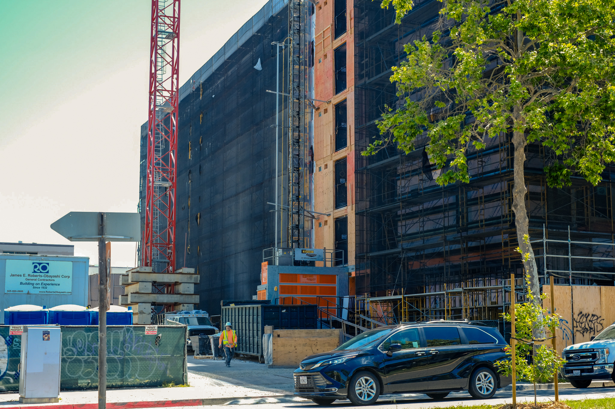 Construction for future Berkeley Unified School District housing.